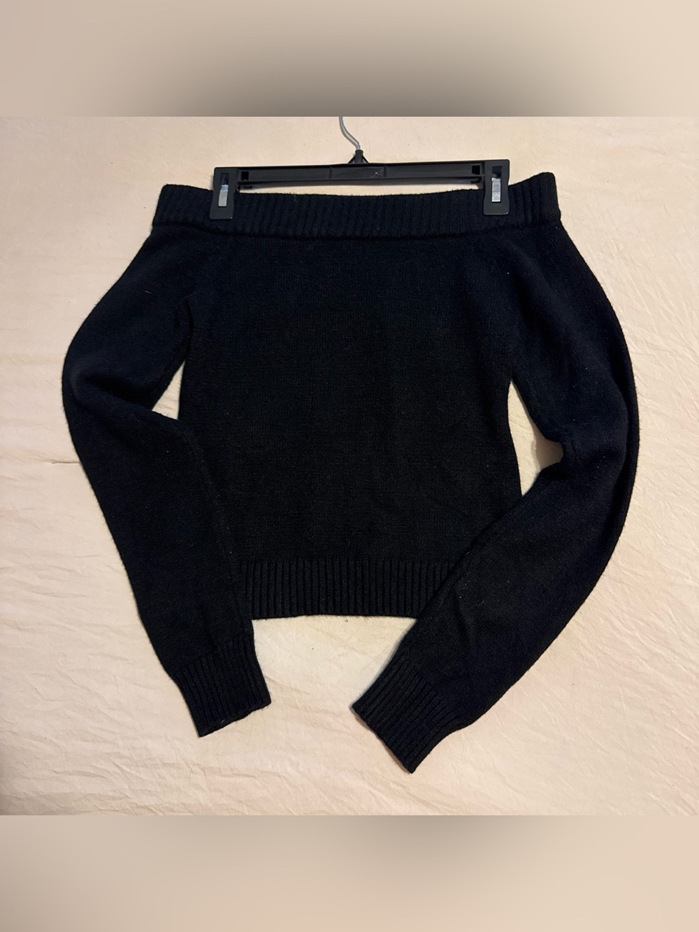 Edikted Black Off-the-Shoulder Knit Sweater